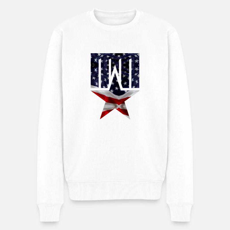 Armee - Männer Premium Bio Pullover - Weiß