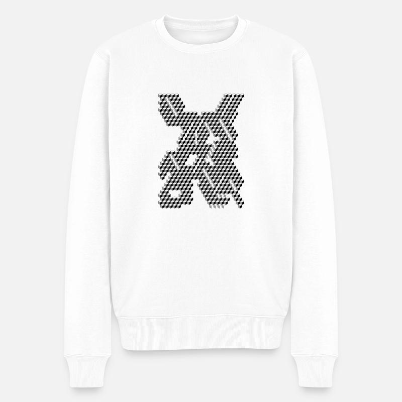 Würfel1 - Männer Premium Bio Pullover - Weiß