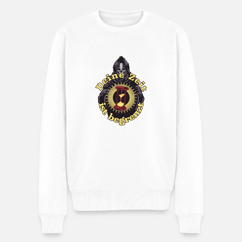 Deine Zeit ist begrenzt Tod gibt Ratschlag zu Zeit - Männer Premium Bio Pullover - Weiß