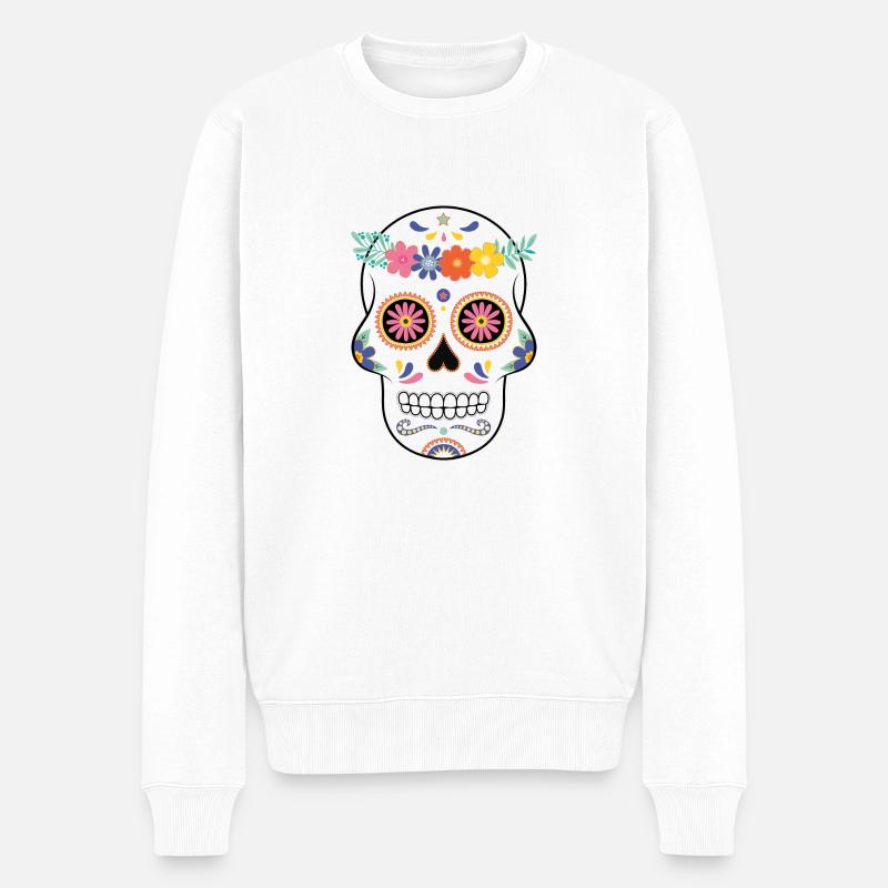 Día de los Muertos - Pull Premium bio Homme - blanc