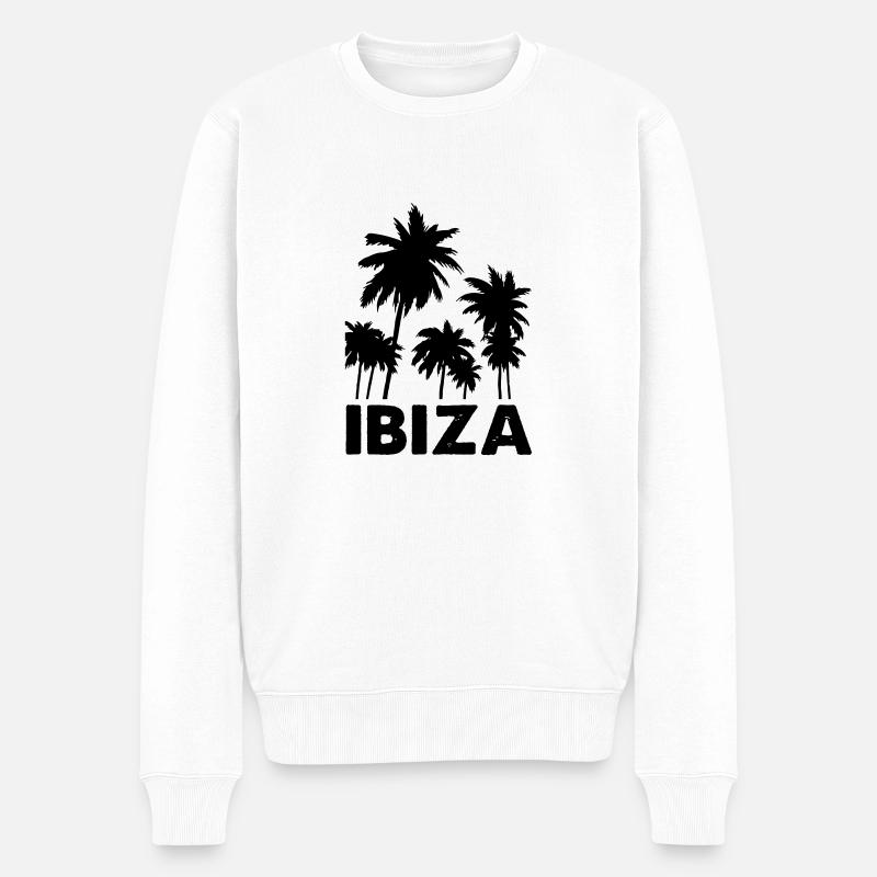 ibiza - Männer Premium Bio Pullover - Weiß