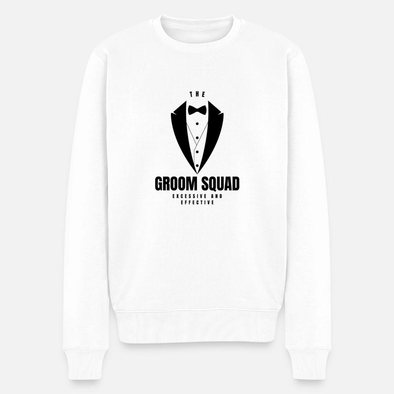 Groom Squad - Männer Premium Bio Pullover - Weiß