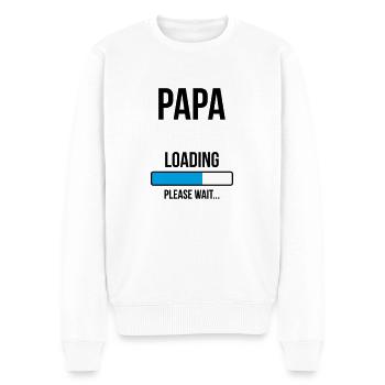 Futur Papa - à personnaliser - Pull Premium bio Homme - blanc - Devant - Thijin (182cm)