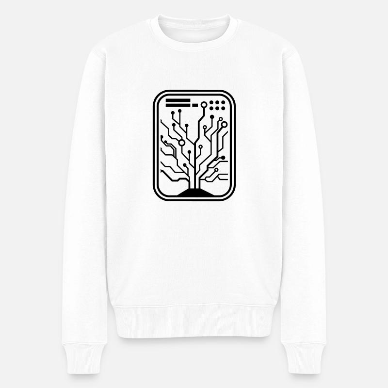 Micro-puce - Pull Premium bio Homme - blanc