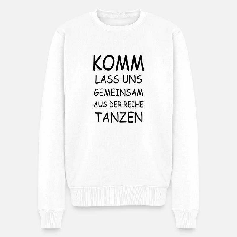 Lustiger Spruch Bild Witzig Humor Geschenkidee - Männer Premium Bio Pullover - Weiß