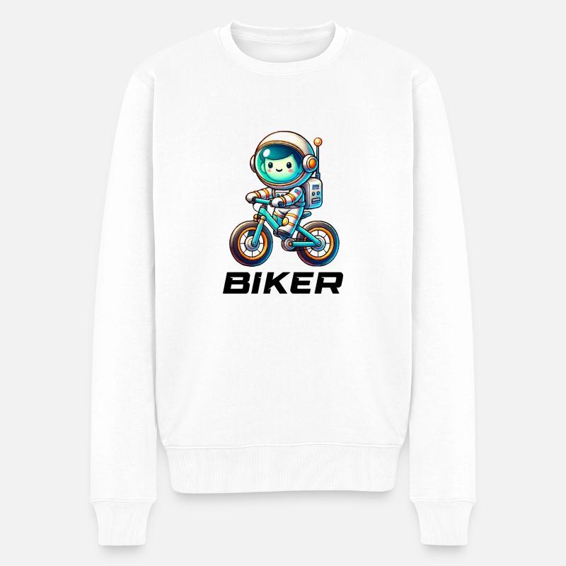 Astronaute Bike Biker - Pull Premium bio Homme - blanc