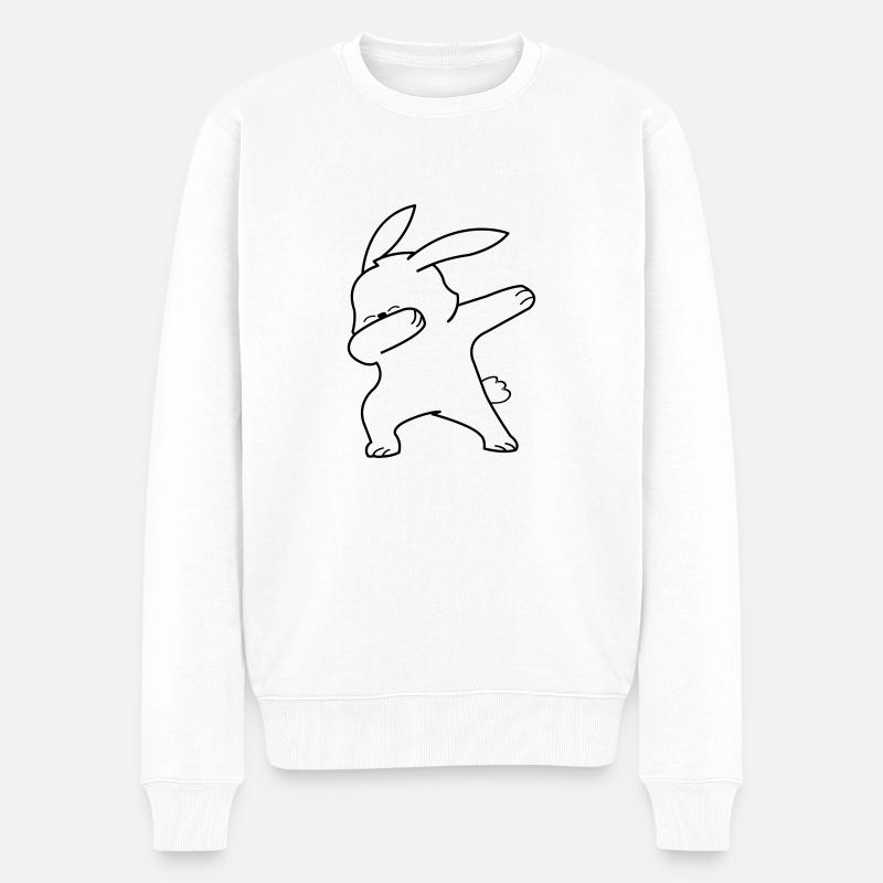 Lapin Dabbing - Pull Premium bio Homme - blanc