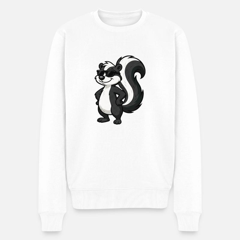 stinktier - Männer Premium Bio Pullover - Weiß