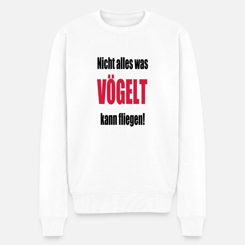 vögeln - Männer Premium Bio Pullover - Weiß