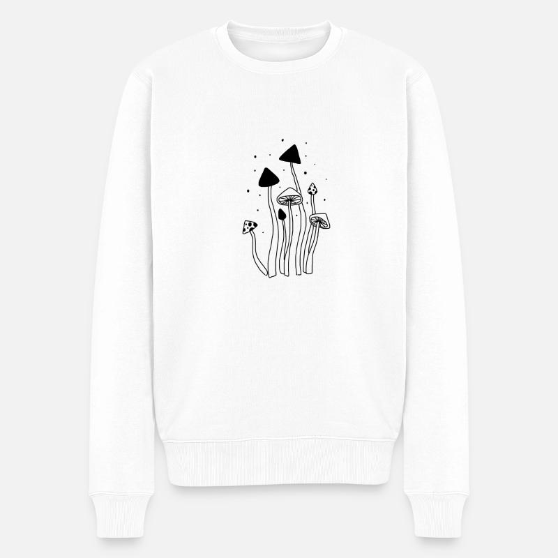 champignons magiques - Pull Premium bio Homme - blanc
