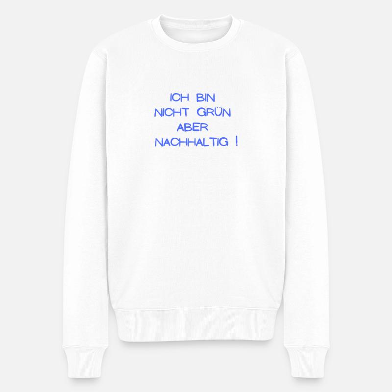 Spaßiges Design ! - Männer Premium Bio Pullover - Weiß