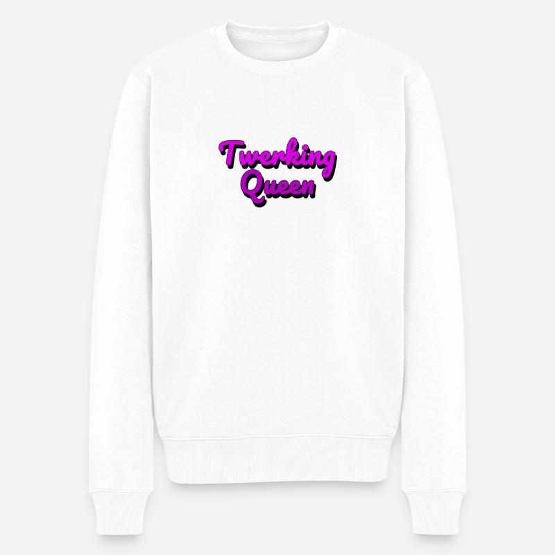 Twerking Queen - Männer Premium Bio Pullover - Weiß