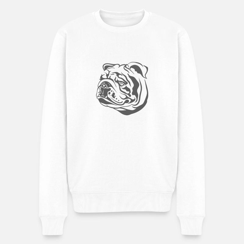 Hund - Männer Premium Bio Pullover - Weiß