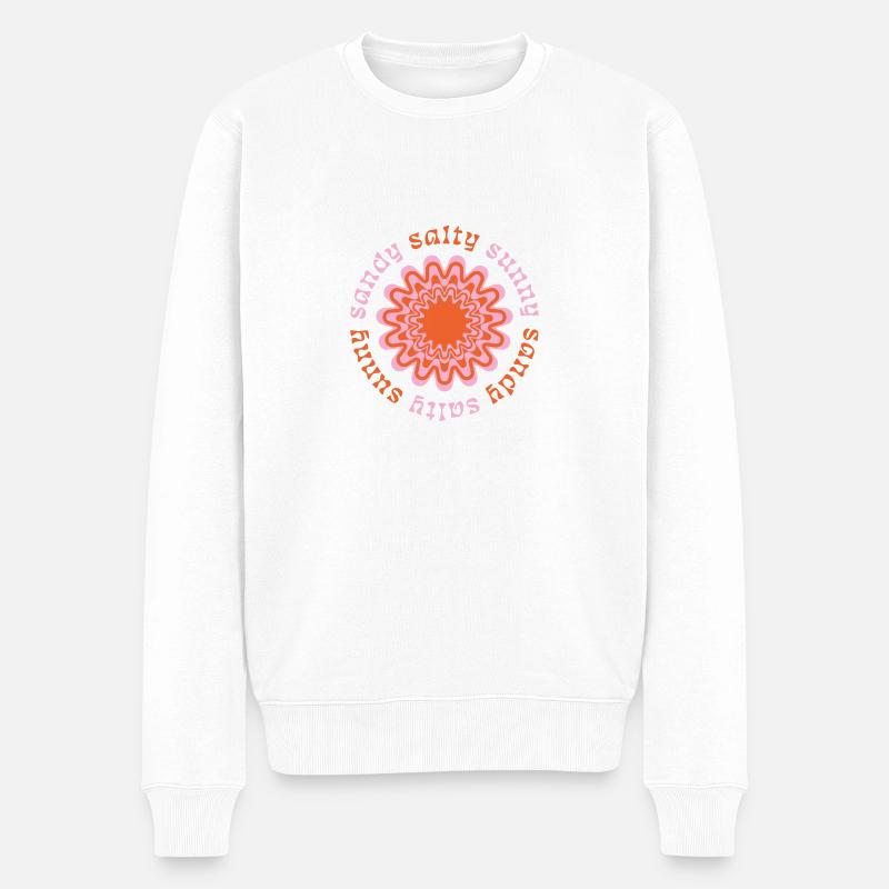 Sommer - Männer Premium Bio Pullover - Weiß