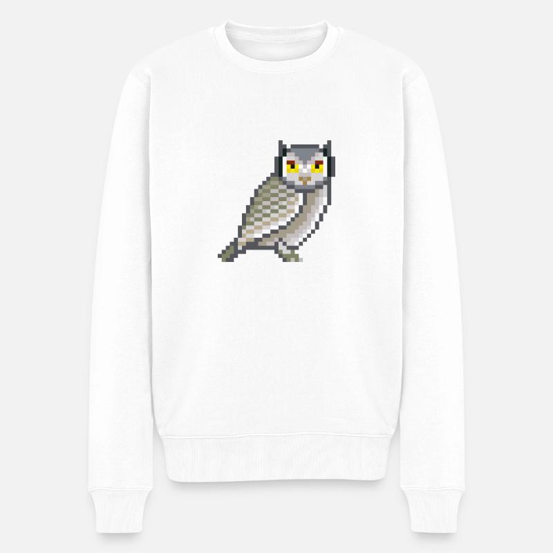 Vogel - Männer Premium Bio Pullover - Weiß