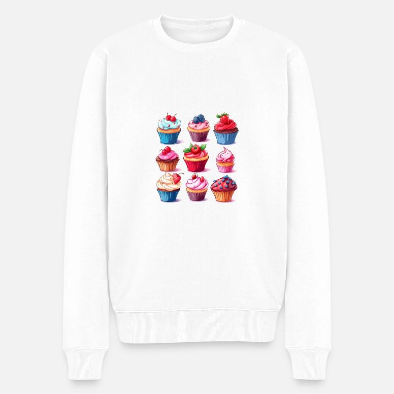 délicieux cupcakes - Pull Premium bio Homme - blanc