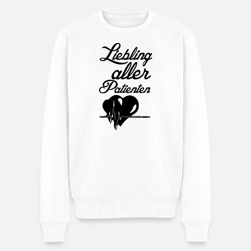 Medizin MTA MFA Arzt Ärzte Spruch Geschenk - Männer Premium Bio Pullover - Weiß