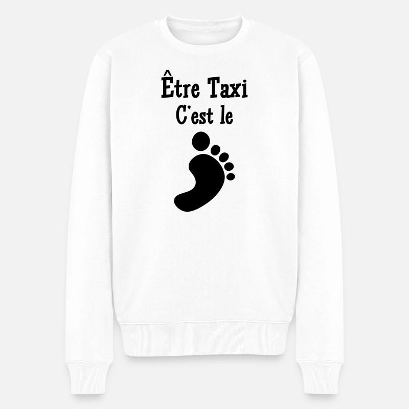 Être Taxi, c'est le pied ! - Pull Premium bio Homme - blanc