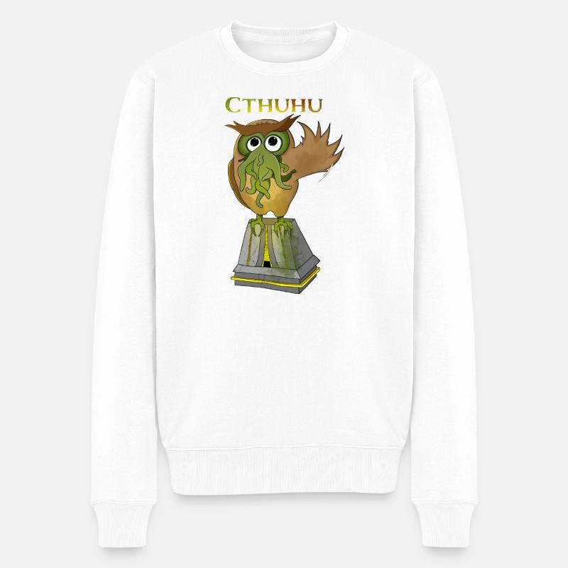 Illustration créative Cthulhu Cthuhu - Pull Premium bio Homme - blanc
