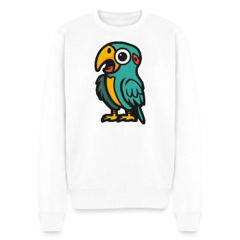 Papagai Halloween Zombie - Männer Premium Bio Pullover - Weiß - Vorne - Thijin (182cm)