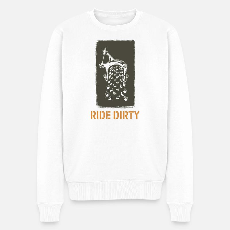 Ride Dirty - Adventure Mode - Männer Premium Bio Pullover - Weiß