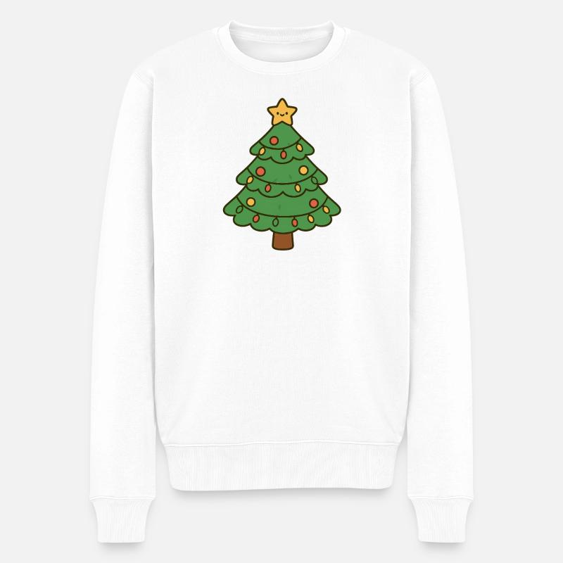 Joyeux sapin de Noël - Pull Premium bio Homme - blanc