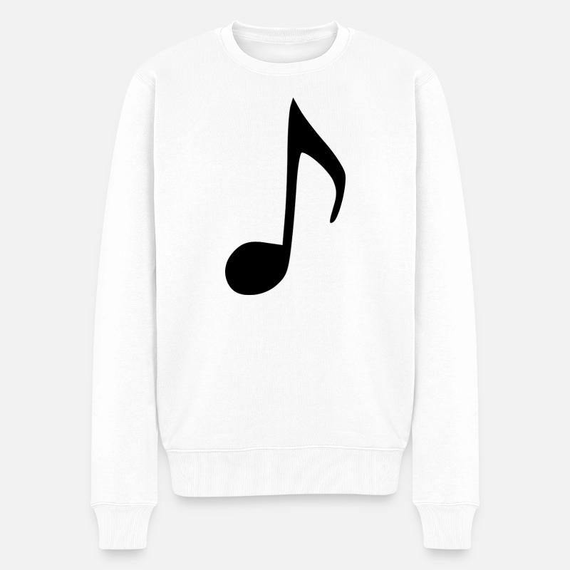 Note musicale : musique - Pull Premium bio Homme - blanc