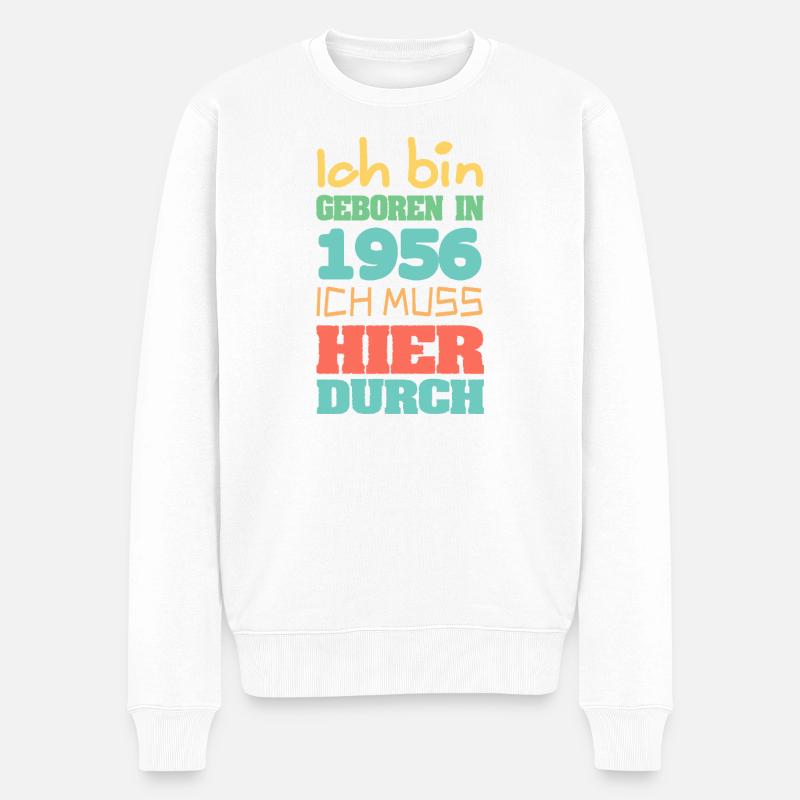 1956 - Männer Premium Bio Pullover - Weiß