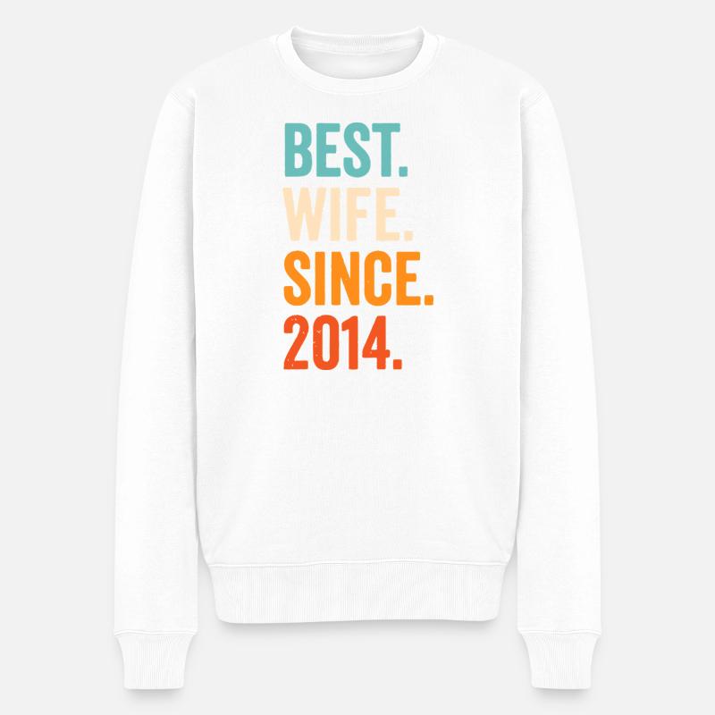 Meilleure épouse depuis 2014 - Pull Premium bio Homme - blanc