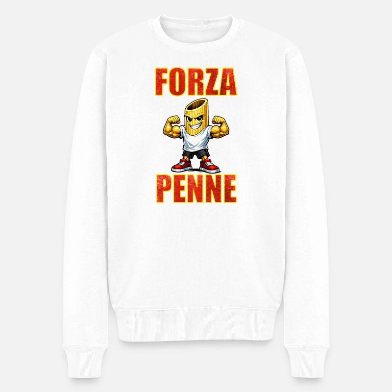 Forza Penne - Männer Premium Bio Pullover - Weiß