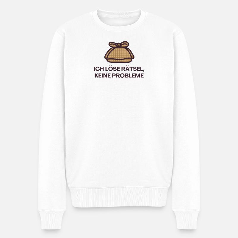 I solve puzzles, no problems - Men's Premium Organic Jumper - white