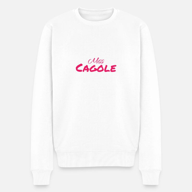 Miss Cagole - Pull Premium bio Homme - blanc