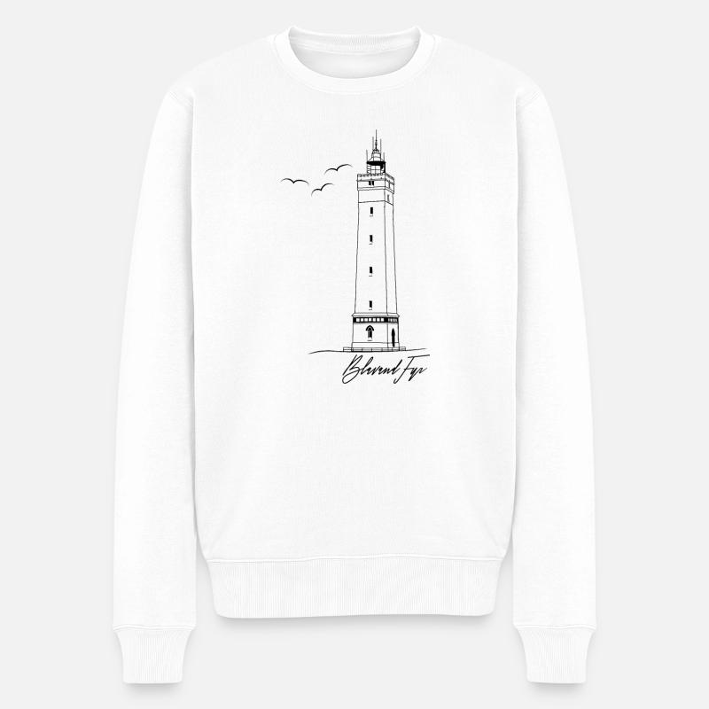 Danemark Blavand Fyr Lighthouse Holiday - Pull Premium bio Homme - blanc