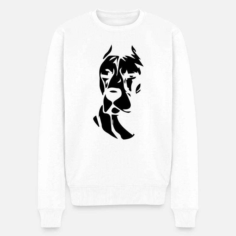 Hund Dog - Männer Premium Bio Pullover - Weiß