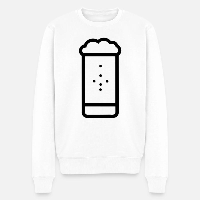 Bière - Pull Premium bio Homme - blanc