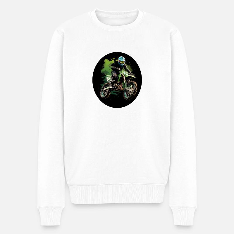 Éclaboussures de motocross - Pull Premium bio Homme - blanc