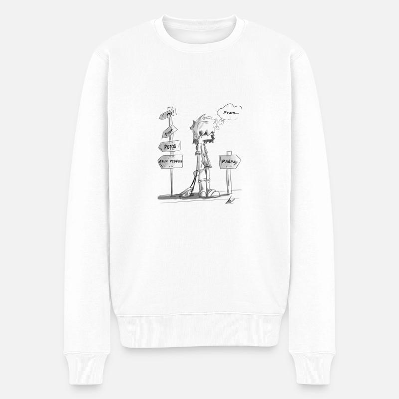 P'tain - Pull Premium bio Homme - blanc