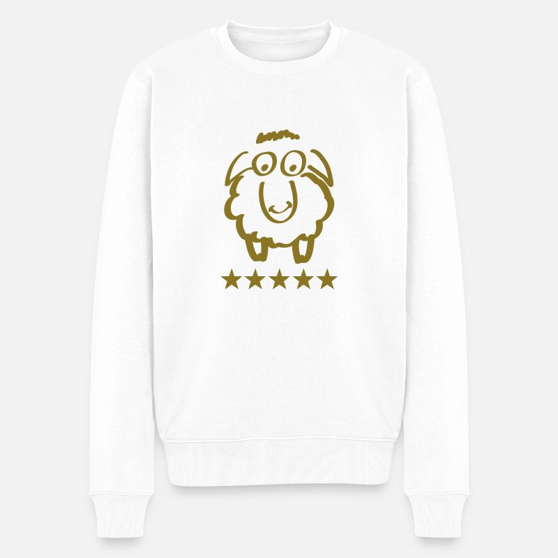 sheep 5 star - Pull Premium bio Homme - blanc