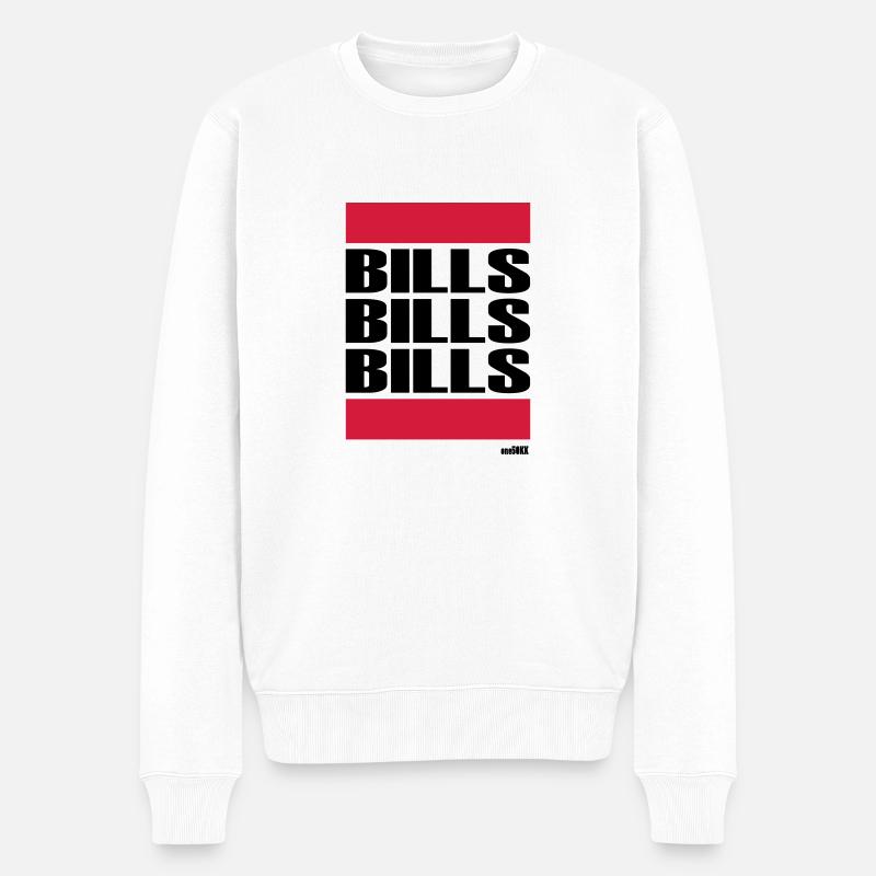 BILLS BILLS BILLS - Männer Premium Bio Pullover - Weiß