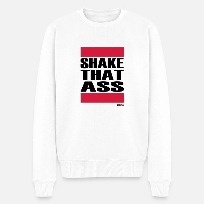SHAKE THAT ASS - Männer Premium Bio Pullover - Weiß
