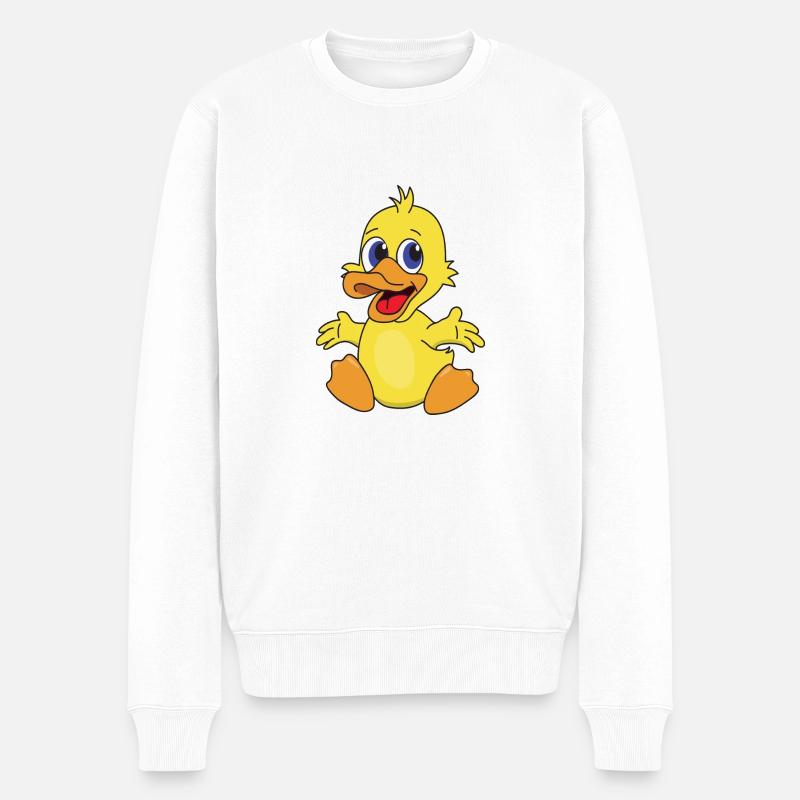 Canetons poussins de canard - Pull Premium bio Homme - blanc