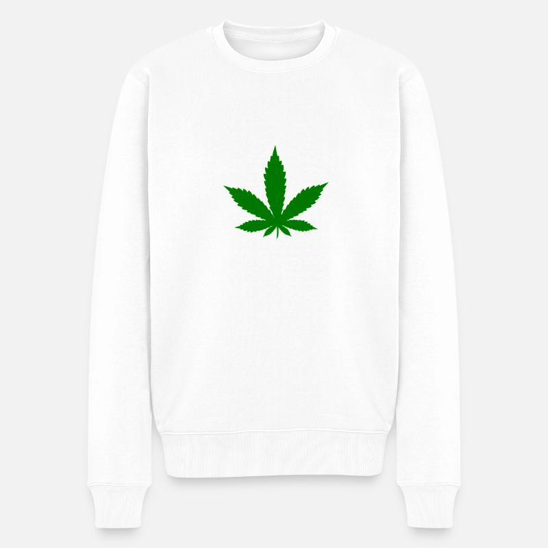 weed - Männer Premium Bio Pullover - Weiß