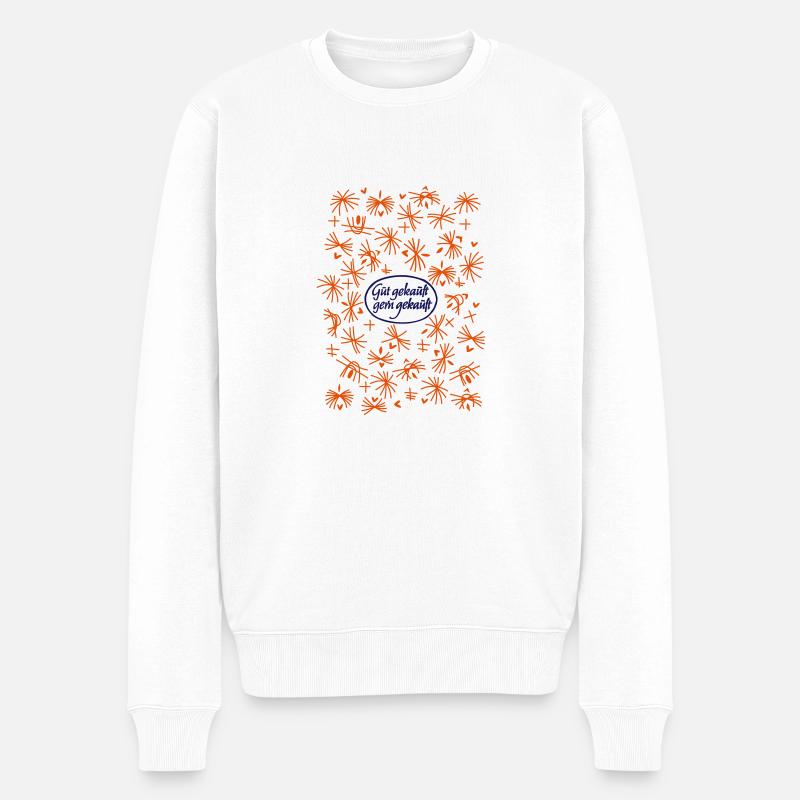 Gut gekauft - gern gekauft Retro DDR 2 - Männer Premium Bio Pullover - Weiß