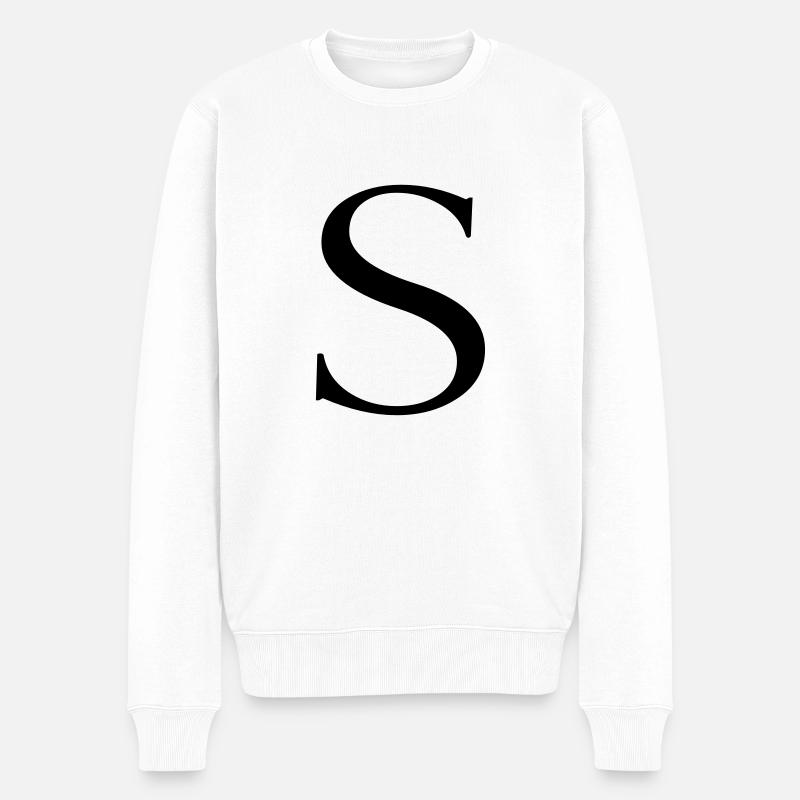s - Männer Premium Bio Pullover - Weiß