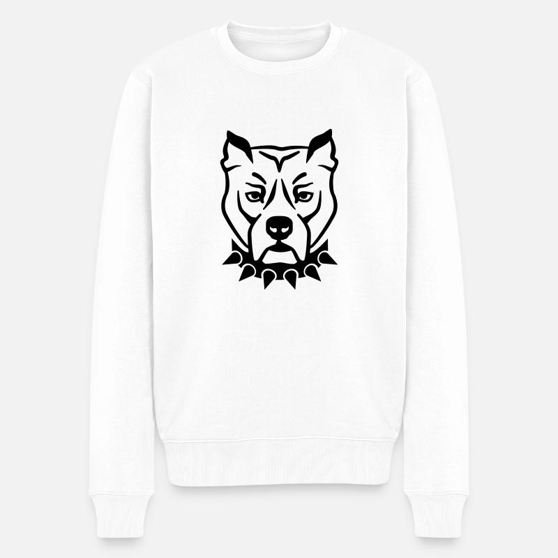 Pitbull - Pull Premium bio Homme - blanc