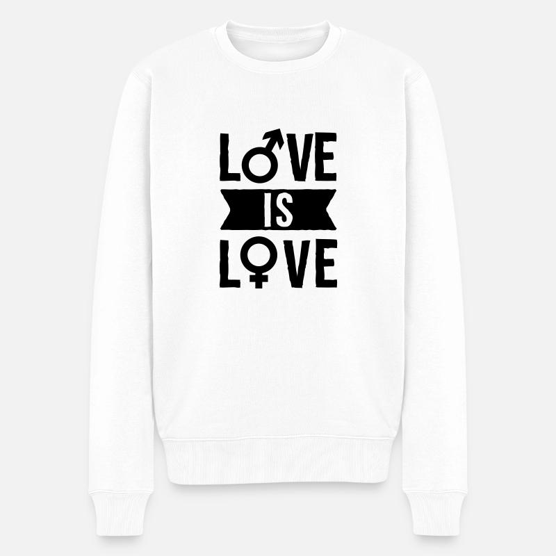 Love - Pull Premium bio Homme - blanc