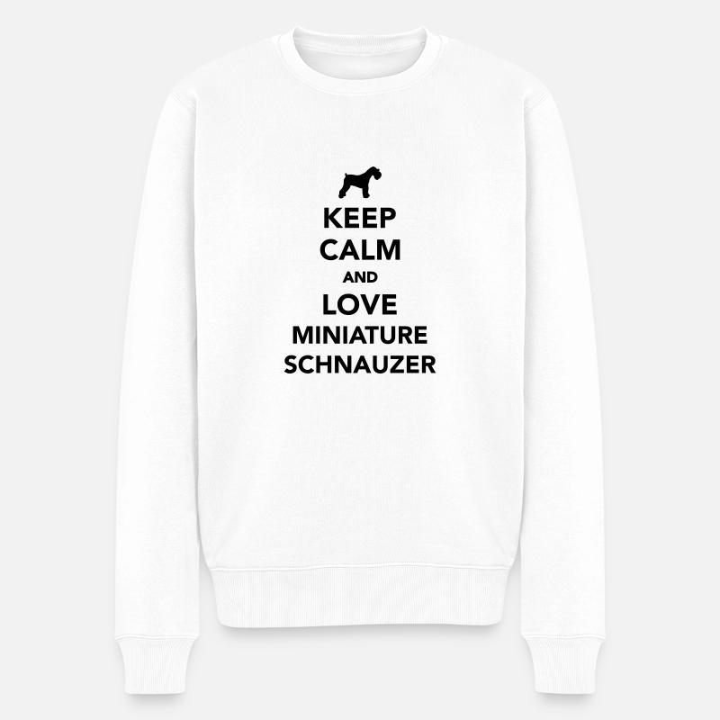 Zwergschnauzer - Männer Premium Bio Pullover - Weiß