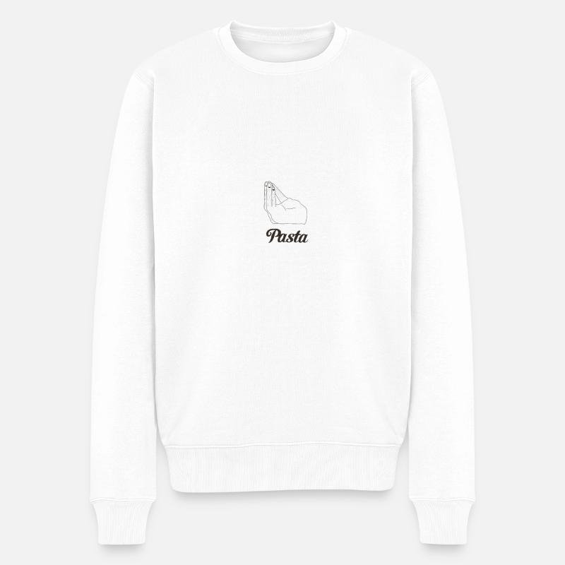 pasta - Männer Premium Bio Pullover - Weiß