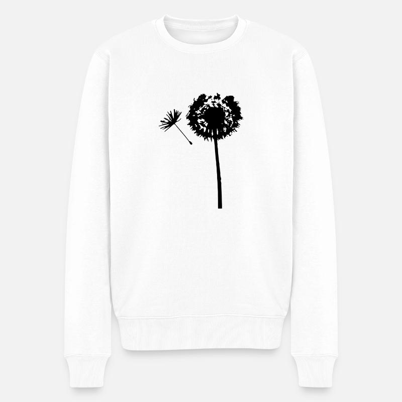 Pissenlit Pissenlit Illustration - Pull Premium bio Homme - blanc