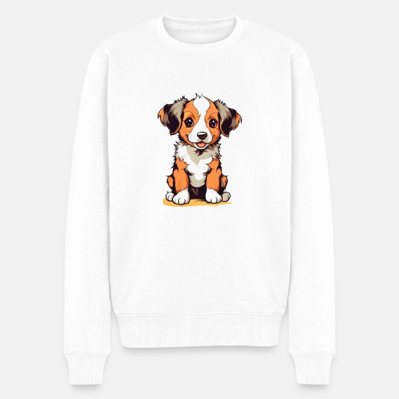 Chiot mignon - Pull Premium bio Homme - blanc
